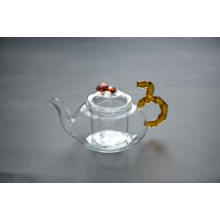 Wholesale Handmade Clear Heat Resistant Borosilicate Glass Teapot with Infuser